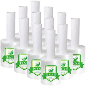 4.3 inch Stretch/Shrink Wrap Roll, Plastic Saran Wrap for Moving -12 Rolls | 1100ft - 80 Gauge Heavy Duty 500% Stretch for Pallets, Packing, Shipping&Furniture Protection 4.3 inch Stretch/Shrink Wrap Roll, Plastic Saran Wrap for Moving -12 Rolls | 1100ft - 80 Gauge Heavy Duty 500% Stretch for Pallets, Packing, Shipping&Furniture Protection