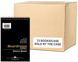 Steno Pads, 6"x9", Gregg Ruled, 80 Sheets, White Paper, Snag Proof Spiral Binding, Proudly Made in the USA! (Case of 72) Steno Pads, 6"x9", Gregg Ruled, 80 Sheets, White Paper, Snag Proof Spiral Binding, Proudly Made in the USA! (Case of 72)