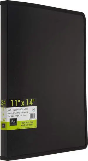 93630, Art Presentation Book, 24 Pocket, 11" x 14", 1 Each Black (Pack of 12) 93630, Art Presentation Book, 24 Pocket, 11" x 14", 1 Each Black (Pack of 12)