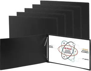 40 Pcs 11'' x 17'' Pressboard Report Cover 3" Capacity Metal Prong Paper Fastener with Compressor Presentation Binder Folder to Neatly Bind Reports Proposals Transcripts Document(Black) 40 Pcs 11'' x 17'' Pressboard Report Cover 3" Capacity Metal Prong Paper Fastener with Compressor Presentation Binder Folder to Neatly Bind Reports Proposals Transcripts Document(Black)