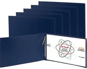 40 Pcs 11'' x 17'' Pressboard Report Cover 3" Capacity Metal Prong Paper Fastener with Compressor Presentation Binder Folder to Neatly Bind Reports Proposals Transcripts Document(Dark Blue) 40 Pcs 11'' x 17'' Pressboard Report Cover 3" Capacity Metal Prong Paper Fastener with Compressor Presentation Binder Folder to Neatly Bind Reports Proposals Transcripts Document(Dark Blue)