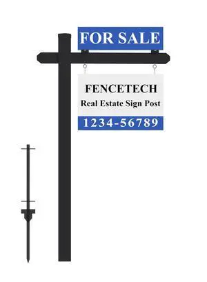 5.3ft Vinyl PVC Real Estate Sign Post, Realtor Yard Sign Post, 36" Arm Holds Up to 24" Sign - Black (No Sign) 5.3ft Vinyl PVC Real Estate Sign Post, Realtor Yard Sign Post, 36" Arm Holds Up to 24" Sign - Black (No Sign)