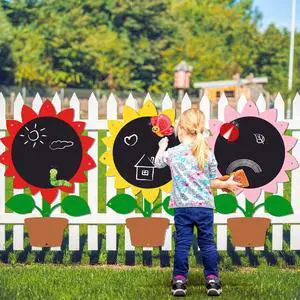 3 Pcs Giant Outdoor Chalkboard for Kids, 31.5 x 20.9 Inch Large Colourful Sunflower Chalkboard Weatherproof Art Easel Wall Mounted for Toddler Classroom Back to School Decor Indoor Outdoor 3 Pcs Giant Outdoor Chalkboard for Kids, 31.5 x 20.9 Inch Large Colourful Sunflower Chalkboard Weatherproof Art Easel Wall Mounted for Toddler Classroom Back to School Decor Indoor Outdoor