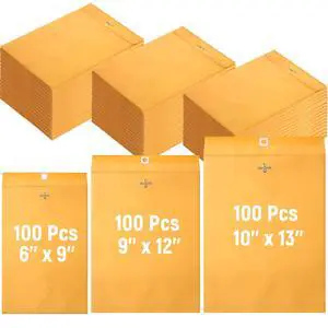 300 Pcs Manilla Envelopes Clasp Envelopes Bulk Brown Kraft Catalog Letter with Clasp Closure and Gummed Seal 28lb Heavyweight Paper (6 x 9 Inch,9 x 12 Inch,10 x 13 Inch) 300 Pcs Manilla Envelopes Clasp Envelopes Bulk Brown Kraft Catalog Letter with Clasp Closure and Gummed Seal 28lb Heavyweight Paper (6 x 9 Inch,9 x 12 Inch,10 x 13 Inch)