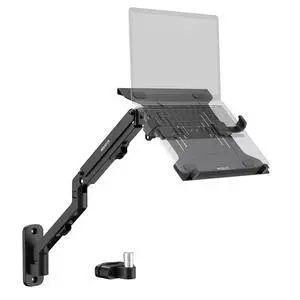Ergonomic Laptop Arm for Wall or Pole Mounting, Full Motion Adjustments, Versatile Design, Easy Installation Ergonomic Laptop Arm for Wall or Pole Mounting, Full Motion Adjustments, Versatile Design, Easy Installation