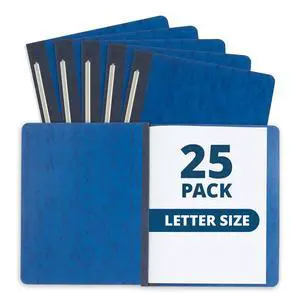 25 Pressboard Report Covers, Side Fastener, Navy | Heavy-duty 25pt pressboard, metal prong side fastener, letter size, for reports and business presentations 25 Pressboard Report Covers, Side Fastener, Navy | Heavy-duty 25pt pressboard, metal prong side fastener, letter size, for reports and business presentations