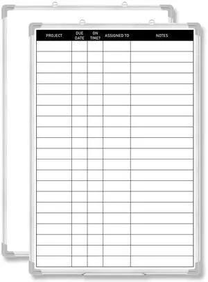 Aluminum Frame Dry Erase Board with Lines, Double Sided Wall-Mounted Whiteboard for Scheduling, to Do Lists & Weekly Planning, Reusable Calendar for Home & Work(Project Planning Board,18"x24") Aluminum Frame Dry Erase Board with Lines, Double Sided Wall-Mounted Whiteboard for Scheduling, to Do Lists & Weekly Planning, Reusable Calendar for Home & Work(Project Planning Board,18"x24")