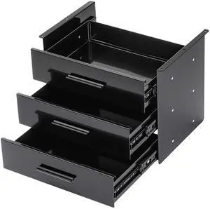 16'' Under Desk Drawer Slide-out Steel Under Counter Drawers Storage Organizer Large Hidden Pull-out Tray for Table Desks Home Office Workstation(Black,3 Layer) 16'' Under Desk Drawer Slide-out Steel Under Counter Drawers Storage Organizer Large Hidden Pull-out Tray for Table Desks Home Office Workstation(Black,3 Layer)