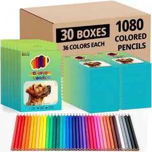 1080 Count Colored Pencils Bulk, 30 Packs Colored Pencils, 36 Colors Pre-sharpened Coloring Pencils for Adults, Bulk School Supplies for Teachers, Classroom Prizes, Drawing Sketching Shading 1080 Count Colored Pencils Bulk, 30 Packs Colored Pencils, 36 Colors Pre-sharpened Coloring Pencils for Adults, Bulk School Supplies for Teachers, Classroom Prizes, Drawing Sketching Shading