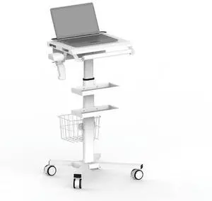 Anti-Theft Medical Laptop Cart with Scanner Holder | Mobile Workstation with Gas Lift | Height Adjustable 31.5" - 47.2" | Secure Storage & Multiple Drawers Anti-Theft Medical Laptop Cart with Scanner Holder | Mobile Workstation with Gas Lift | Height Adjustable 31.5" - 47.2" | Secure Storage & Multiple Drawers