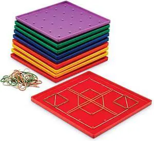 Classpack Geoboards, 7 Inches Each, Set of 10 Geoboards, Ages 5+ (Pack of 6) Classpack Geoboards, 7 Inches Each, Set of 10 Geoboards, Ages 5+ (Pack of 6)