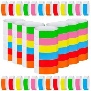 12000 Pcs Paper Wristbands for Events Arm Hand Lightweight Neon Colored Concert Party Wristbands Adhesive Paper Bracelets Waterproof(Bright Color) 12000 Pcs Paper Wristbands for Events Arm Hand Lightweight Neon Colored Concert Party Wristbands Adhesive Paper Bracelets Waterproof(Bright Color)