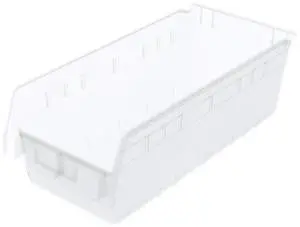 30088 Plastic Nesting ShelfMax Storage Bin Box, (18-Inch x 8-Inch x 6-Inch), Clear, (8-Pack) 30088 Plastic Nesting ShelfMax Storage Bin Box, (18-Inch x 8-Inch x 6-Inch), Clear, (8-Pack)