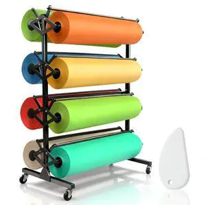 Large Paper Roll Dispenser Holder, Butcher Paper Roll Rack & Cutter | 8 Racks Holds Up to 36'' W x 9" Dia, Great for Butcher, Craft, Gift Wrap & Art Kraft Large Paper Roll Dispenser Holder, Butcher Paper Roll Rack & Cutter | 8 Racks Holds Up to 36'' W x 9" Dia, Great for Butcher, Craft, Gift Wrap & Art Kraft