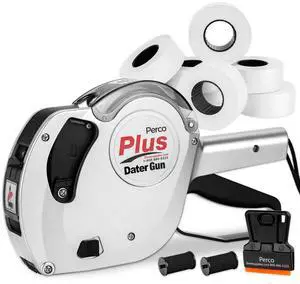 Plus 1-Line Date Marking Gun with Labels Kit - Compares to Monarch 1131-01 Band Includes 1-Line 8-Character Band Date Labeler Gun, 9,000 Blank White Labels, a Label Scraper, and an Extra Inker Plus 1-Line Date Marking Gun with Labels Kit - Compares to Monarch 1131-01 Band Includes 1-Line 8-Character Band Date Labeler Gun, 9,000 Blank White Labels, a Label Scraper, and an Extra Inker