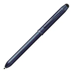 Tech3+ Dark Blue PVD Multifunction Pen - Multifunctional Pen & Pencil for Versatile Use - Multiple Writing Tips - 2-Way Rotation Mechanism - Built-In Stylus - Corporate Gifts - Black Ink Tech3+ Dark Blue PVD Multifunction Pen - Multifunctional Pen & Pencil for Versatile Use - Multiple Writing Tips - 2-Way Rotation Mechanism - Built-In Stylus - Corporate Gifts - Black Ink