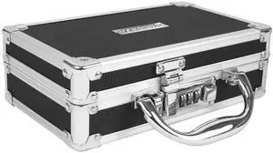 Locking Medicine Case, Combination Lock Box, 3-Pack, Briefcase Style | Reinforced steel corners and chrome handle, organized interior with mesh pocket and elastic securing straps Locking Medicine Case, Combination Lock Box, 3-Pack, Briefcase Style | Reinforced steel corners and chrome handle, organized interior with mesh pocket and elastic securing straps