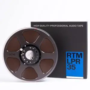 RTM Long Play Recording LPR 35 ¼ inch - Reel to Reel Magnetic Tape for Audio Recording - 3608 ft Trident Plastic Reel - 10.5 inch Diameter RTM Long Play Recording LPR 35 ¼ inch - Reel to Reel Magnetic Tape for Audio Recording - 3608 ft Trident Plastic Reel - 10.5 inch Diameter