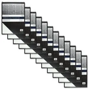 Top Flight Silverpoint Top Wire Pad, Heavy Back, Quadrille Rule, 8.5 x 11.75 Inches, 70 Sheets, Protective Cover, Blue/Black, Case Pack of 12 Top Flight Silverpoint Top Wire Pad, Heavy Back, Quadrille Rule, 8.5 x 11.75 Inches, 70 Sheets, Protective Cover, Blue/Black, Case Pack of 12