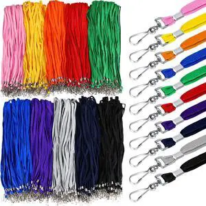 1000 Pack Bulk Lanyards for ID Name Badges Holder Flat Lanyards with Hook Clip Swivel for Office School Accessories (Multi Colors) 1000 Pack Bulk Lanyards for ID Name Badges Holder Flat Lanyards with Hook Clip Swivel for Office School Accessories (Multi Colors)