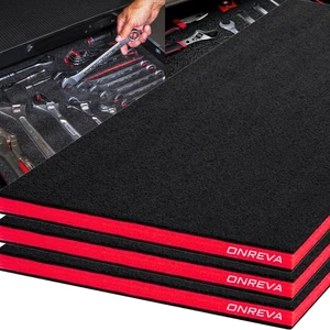 Tool Box Foam 48x24x1 inch 3Pack, Foam Inserts for Cases, Polyethylene Storage Sheets for Toolbox Hard Case, Tool Shadow Insert, Kaizen Organizer Sheet, Black with Red Tool Box Foam 48x24x1 inch 3Pack, Foam Inserts for Cases, Polyethylene Storage Sheets for Toolbox Hard Case, Tool Shadow Insert, Kaizen Organizer Sheet, Black with Red