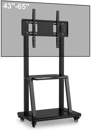 43-65" Height Adjustable Mobile Stand for Smart Boards | with 4 Lockable Wheels & Universal Mount | Versatile Classroom, Home, Office Whiteboard Stand - Heavy-Duty Steel Frame 43-65" Height Adjustable Mobile Stand for Smart Boards | with 4 Lockable Wheels & Universal Mount | Versatile Classroom, Home, Office Whiteboard Stand - Heavy-Duty Steel Frame