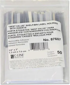 Self-Adhesive Label Holders, Top Load, 0.5 x 3, Clear, 50/Pack (Pack of 12) Self-Adhesive Label Holders, Top Load, 0.5 x 3, Clear, 50/Pack (Pack of 12)