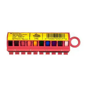 ScotchCode Wire Marker Tape Dispenser with Tape STD-C 10 Color Rolls | For Marking Wire and Cables, Electrical Labeling ScotchCode Wire Marker Tape Dispenser with Tape STD-C 10 Color Rolls | For Marking Wire and Cables, Electrical Labeling