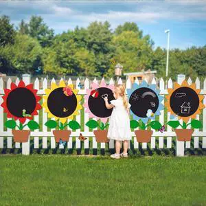 5 Pcs Giant Outdoor Chalkboard for Kids, 31.5 x 20.9 Inch Large Colourful Sunflower Chalkboard Weatherproof Art Easel Wall Mounted for Toddler Classroom Back to School Decor Indoor Outdoor 5 Pcs Giant Outdoor Chalkboard for Kids, 31.5 x 20.9 Inch Large Colourful Sunflower Chalkboard Weatherproof Art Easel Wall Mounted for Toddler Classroom Back to School Decor Indoor Outdoor