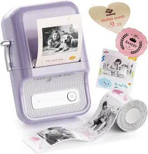 B21 Pro Sticker Printer, 300DPI, Fun APP, Portable Inkless Label Printer, Bluetooth Sticker Maker for DIY Crafts, Notes, Scrapbook, Photo, Custom Labels & Gifts,Home Organization (Violet) | Portable T B21 Pro Sticker Printer, 300DPI, Fun APP, Portable Inkless Label Printer, Bluetooth Sticker Maker for DIY Crafts, Notes, Scrapbook, Photo, Custom Labels & Gifts,Home Organization (Violet) | Portable T