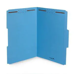 50 Fastener File Folders, Legal, Heavy Duty, Blue | Heavy-duty 14pt, reinforced 1/3 top tab, legal size, embedded fasteners, for legal, medical, and office records 50 Fastener File Folders, Legal, Heavy Duty, Blue | Heavy-duty 14pt, reinforced 1/3 top tab, legal size, embedded fasteners, for legal, medical, and office records