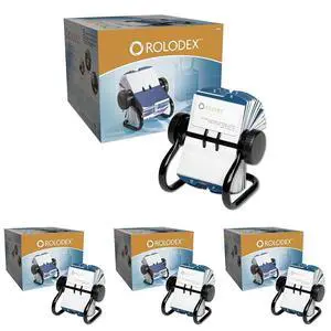 Rotary Business Card File 400-Card Capacity Black (Pack of 4) Rotary Business Card File 400-Card Capacity Black (Pack of 4)