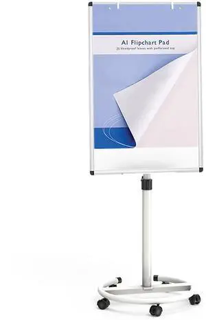 ECO Magnetic Mobile Whiteboard, 36 X 24 Inches, Easel Flipchart Stand Rolling Dry Erase Board with Paper Pads ECO Magnetic Mobile Whiteboard, 36 X 24 Inches, Easel Flipchart Stand Rolling Dry Erase Board with Paper Pads