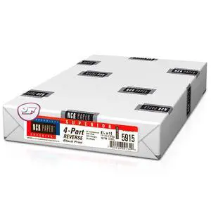 Superior Carbon-Less NCR, Pre Collated Paper, 500 Sheets Per Pack (8-1/2" x 11" 4 Part Reverse, 5915) Superior Carbon-Less NCR, Pre Collated Paper, 500 Sheets Per Pack (8-1/2" x 11" 4 Part Reverse, 5915)