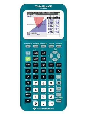 TI-84 Plus CE Graphing Calculator, Trinomial Teal TI-84 Plus CE Graphing Calculator, Trinomial Teal