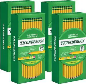 Wood-Cased Pencils, Pre-Sharpened, 2 HB Soft, Yellow, 60 Count (Pack of 24) Wood-Cased Pencils, Pre-Sharpened, 2 HB Soft, Yellow, 60 Count (Pack of 24)