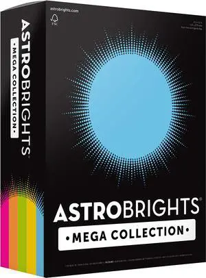 Mega Collection, Colored Cardstock,"Brilliant" 5-Color Assortment, 65 lb/176 gsm, 8.5" x 11" - MORE SHEETS! (91687) Assorted, 320 Sheets (Pack of 6) Mega Collection, Colored Cardstock,"Brilliant" 5-Color Assortment, 65 lb/176 gsm, 8.5" x 11" - MORE SHEETS! (91687) Assorted, 320 Sheets (Pack of 6)