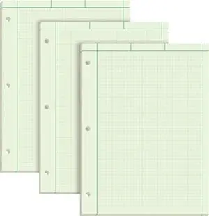 Engineering Notebooks,Graph Notebooks,Quad Ruled Pad,8-1/2" x 11",Glue, 5 x 5 Graph Rule on Back,Green Tint Paper,3-Hole Punched,100 Sheets per Pad (35507A),(Pack of 36) Engineering Notebooks,Graph Notebooks,Quad Ruled Pad,8-1/2" x 11",Glue, 5 x 5 Graph Rule on Back,Green Tint Paper,3-Hole Punched,100 Sheets per Pad (35507A),(Pack of 36)