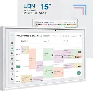Digital Calendar 15.6 Inch Smart Electronic Family Planner with Chore Chart Display, IPS HD Touch Screen with WiFi App Control, Share Photos, Videos and Sound Reminder, Desk Calendar Refills Digital Calendar 15.6 Inch Smart Electronic Family Planner with Chore Chart Display, IPS HD Touch Screen with WiFi App Control, Share Photos, Videos and Sound Reminder, Desk Calendar Refills