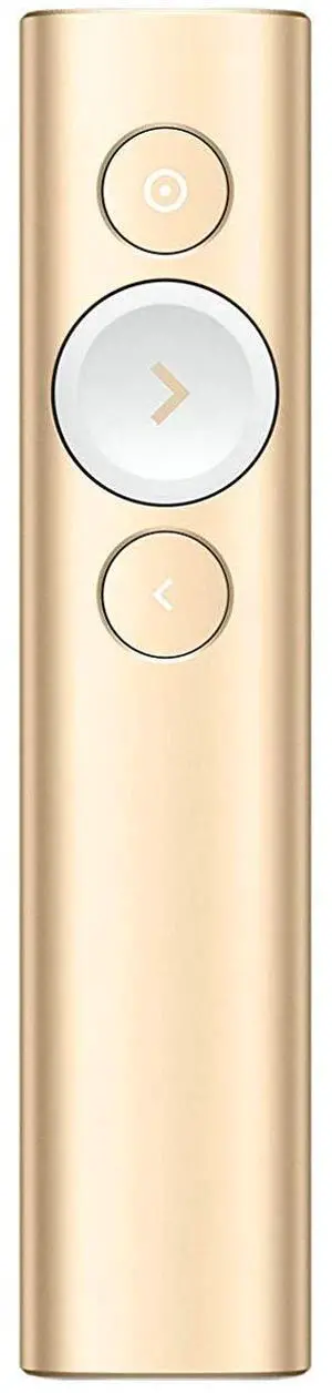 Spotlight Presentation Remote Universal Wireless - Gold | Universal connection, laser pointer, advanced digital highlighting, Bluetooth, 30 m range, quick charging Spotlight Presentation Remote Universal Wireless - Gold | Universal connection, laser pointer, advanced digital highlighting, Bluetooth, 30 m range, quick charging