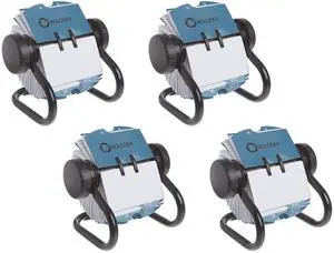 ® Open Metal Single Rotary File 2 1/4" x 4" 500 Cards Black (Pack of 4) ® Open Metal Single Rotary File 2 1/4" x 4" 500 Cards Black (Pack of 4)