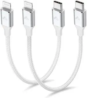 2Pack Short USB C to Lightning Cable 1ft, PD USB C to iPhone Charger Cable MFi Certified, Nylon Braided Short iPhone Charger Cord Fast Charging for iPhone 14 13 12 11 Pro Max XR XS X 8 Plus SE iPad 2Pack Short USB C to Lightning Cable 1ft, PD USB C to iPhone Charger Cable MFi Certified, Nylon Braided Short iPhone Charger Cord Fast Charging for iPhone 14 13 12 11 Pro Max XR XS X 8 Plus SE iPad