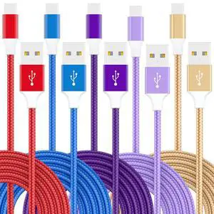 USB to USB C Cable, 5-Pack Multi-Length (3/3/6/6/10FT), USBC C Chargers Fast Charging Cord Type C Cable, 3.1A 66W Max for Samsung Galaxy Note, Google Pixel, LG, OnePlus, Moto G & Android USB to USB C Cable, 5-Pack Multi-Length (3/3/6/6/10FT), USBC C Chargers Fast Charging Cord Type C Cable, 3.1A 66W Max for Samsung Galaxy Note, Google Pixel, LG, OnePlus, Moto G & Android