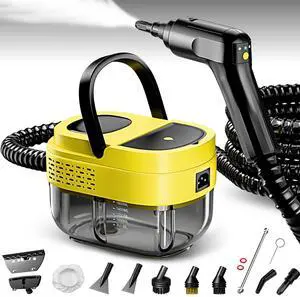 Steam Cleaner,15s Heat-Up,1.6L Tank,3-Level Adjustable Handle,2500W Steamer for Cleaning,Portable Steamer for Cleaning with 16PCS Accessories,Steam Cleaner for Home,Car,Dirt,Grease,Grout,Tile,Couch Steam Cleaner,15s Heat-Up,1.6L Tank,3-Level Adjustable Handle,2500W Steamer for Cleaning,Portable Steamer for Cleaning with 16PCS Accessories,Steam Cleaner for Home,Car,Dirt,Grease,Grout,Tile,Couch