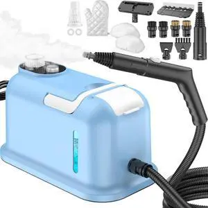 60.87oz Heavy Duty Steam Cleaner, 10s Rapid Heating Handheld Steamer for Whole Home, Car, Grout & Tile Chemical-Free Pressurized Steam for Floors, Kitchen, Upholstery with 15 Accessories 60.87oz Heavy Duty Steam Cleaner, 10s Rapid Heating Handheld Steamer for Whole Home, Car, Grout & Tile Chemical-Free Pressurized Steam for Floors, Kitchen, Upholstery with 15 Accessories