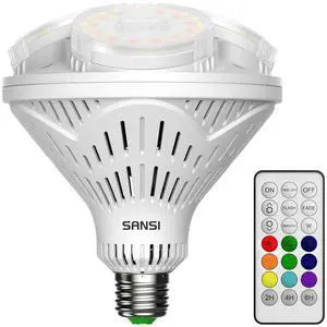 LED RGBW Light Bulb, 4000LM Dimmable BR40 40W Mood Light Bulb with Timing Remote, 260W Equivalent E26 Base Lights for Home Decor Bedroom Reading Party LED RGBW Light Bulb, 4000LM Dimmable BR40 40W Mood Light Bulb with Timing Remote, 260W Equivalent E26 Base Lights for Home Decor Bedroom Reading Party