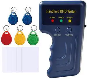 Handheld 125khz RFID Reader Writer,AWID and HID Copier with 5 T5577 Keyfobs & 5 White Cards Handheld 125khz RFID Reader Writer,AWID and HID Copier with 5 T5577 Keyfobs & 5 White Cards