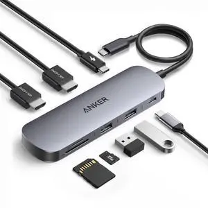 Nano Laptop Docking Station Dual Monitor, 8-in-1 USB C Dock with 4K@60Hz HDMI, 10Gbps 1 USB-C, 2 USB-A, 85W PD, SD/TF Card Reader, for Dell,Lenovo, HP, and Windows Laptops (Charger Not Included) Nano Laptop Docking Station Dual Monitor, 8-in-1 USB C Dock with 4K@60Hz HDMI, 10Gbps 1 USB-C, 2 USB-A, 85W PD, SD/TF Card Reader, for Dell,Lenovo, HP, and Windows Laptops (Charger Not Included)