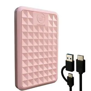 Facet 500GB External Hard Drive Portable USB-C/USB 3.1 Plug & Play Ultra- Slim HDD Hard Drive for Backup, Gaming, PC, Mac, Laptop, PS4, Xbox, Smart TV (Pink) Facet 500GB External Hard Drive Portable USB-C/USB 3.1 Plug & Play Ultra- Slim HDD Hard Drive for Backup, Gaming, PC, Mac, Laptop, PS4, Xbox, Smart TV (Pink)
