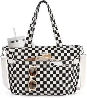 Corduroy Tote Bag for Women, 17 Pockets Laptop Work Tote Bag Lightweight Teacher Nurse Bible Bag for School Travel Corduroy Tote Bag for Women, 17 Pockets Laptop Work Tote Bag Lightweight Teacher Nurse Bible Bag for School Travel